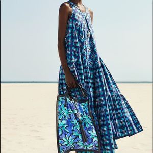 Michael Kors Collection Blue Plaid Dress